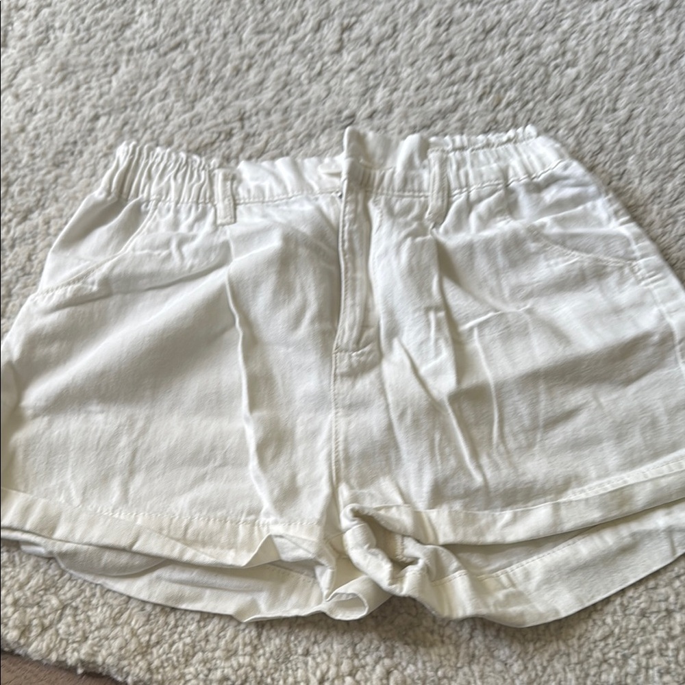 Zara White High Waist Shorts